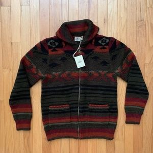 Faherty Winter Woods Cowichan Cardigan Sweater NWT